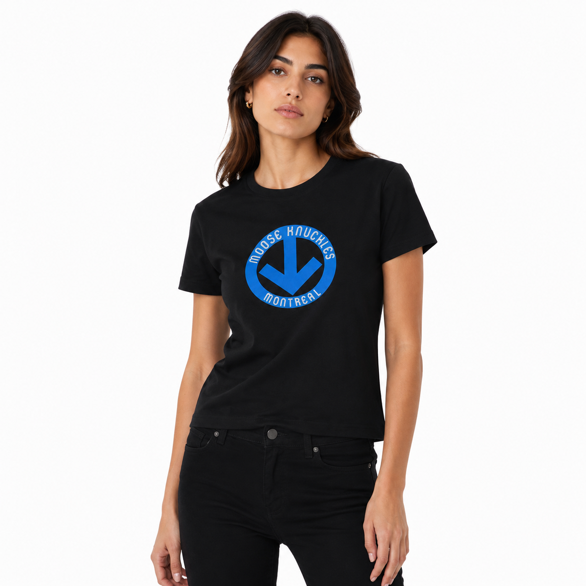 Moose knuckles Women T-Shirt Montreal Blue