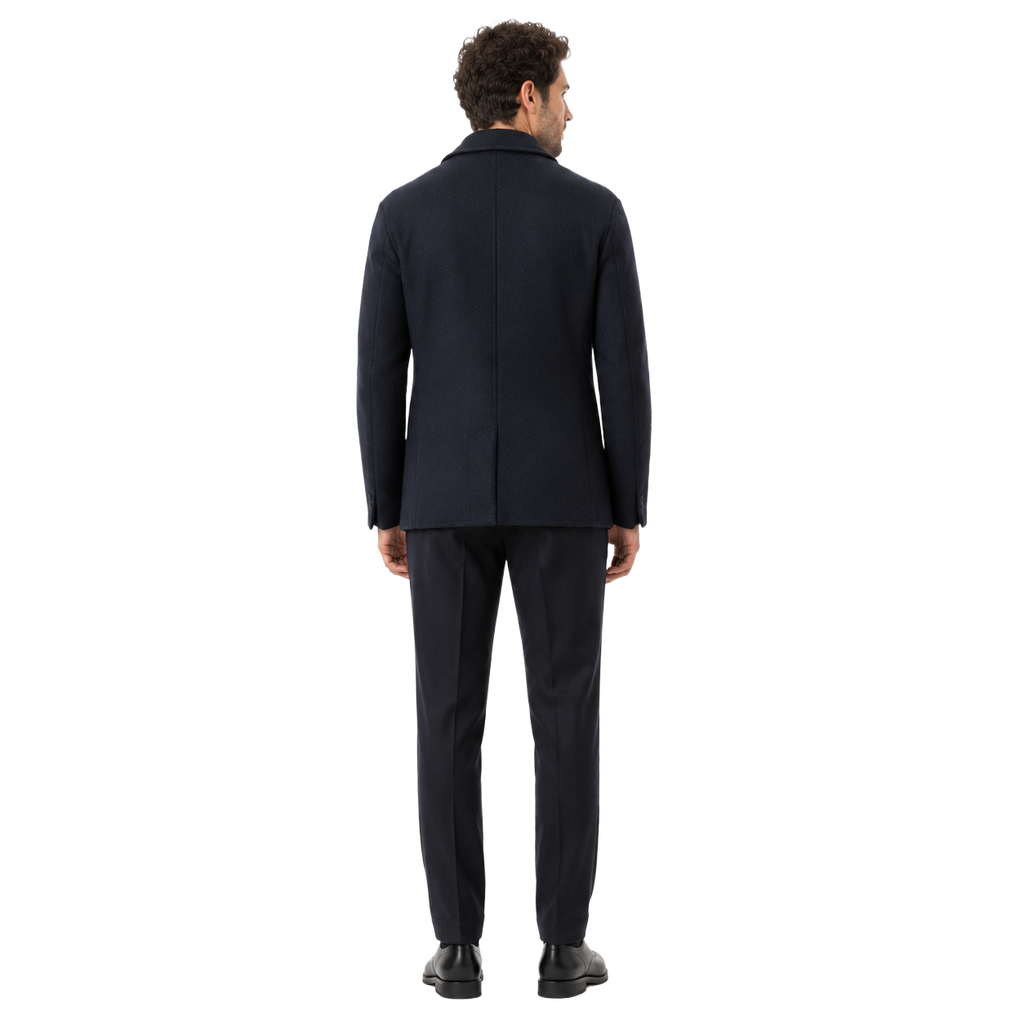 Alpha Studio Men Jacket Double-Breasted Blue