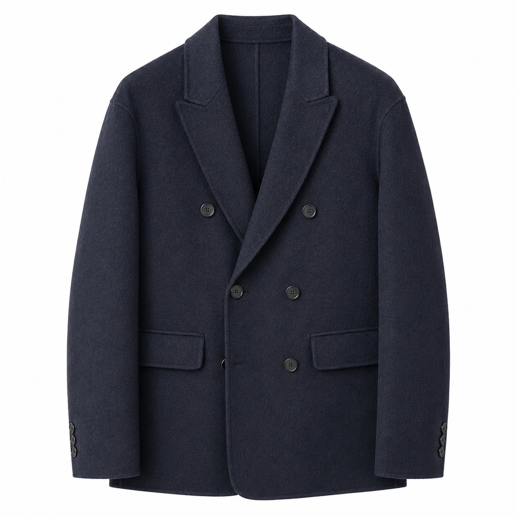 Alpha Studio Men Jacket Double-Breasted Blue