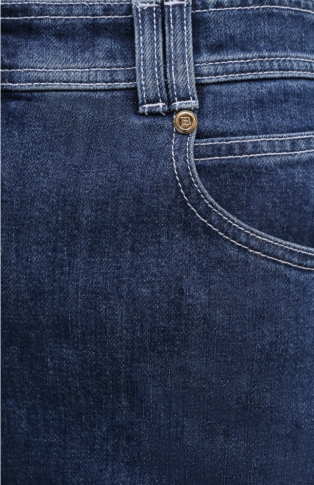Balmain Women Jeans high-waist Regular Blue