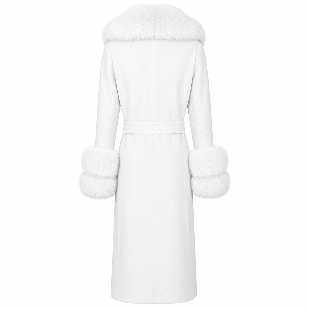 Loro Piana Fabric Women Coat Pelliccia White
