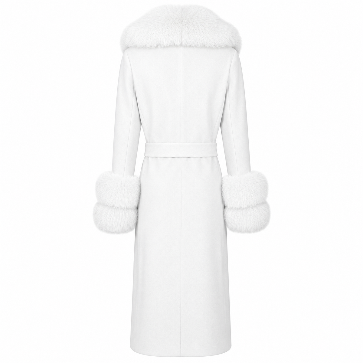 Loro Piana Fabric Women Coat Pelliccia White
