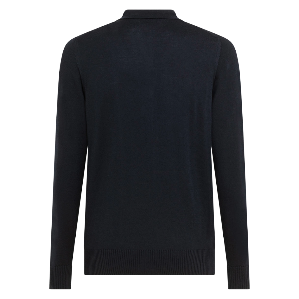 Alpha Studio Men Polo Slim Sleeve Long Blue