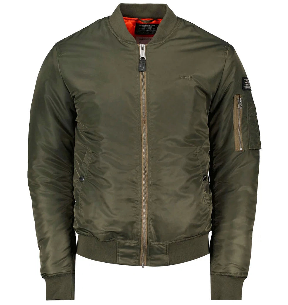 Schott NYC Men Airforce Jacket Army Khaki Camouflage