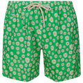 MC2 Saint Barth Men Micro Patterned Daisy Emo Swimwear Green