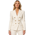 Balmain Women Jacket Double-Breasted White