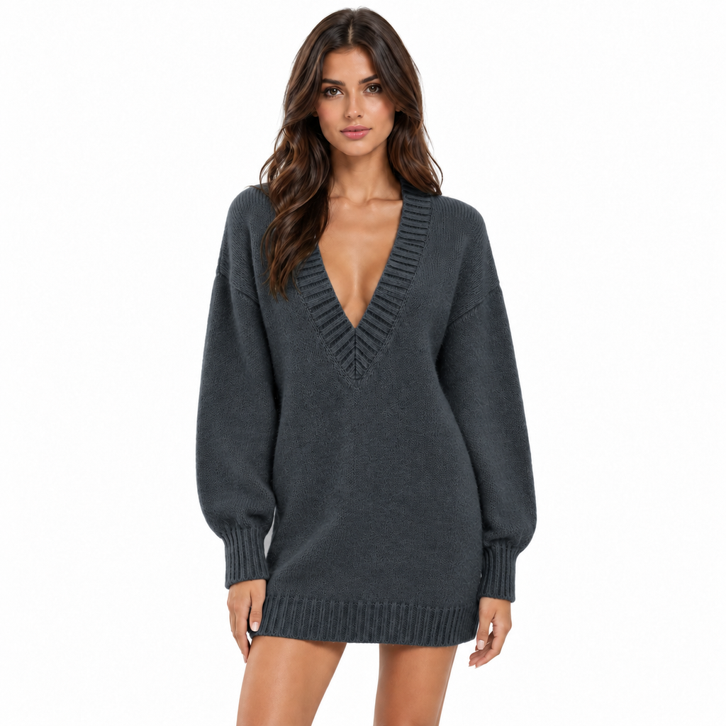 anna molinari Women Dress Mini Antracite Grey