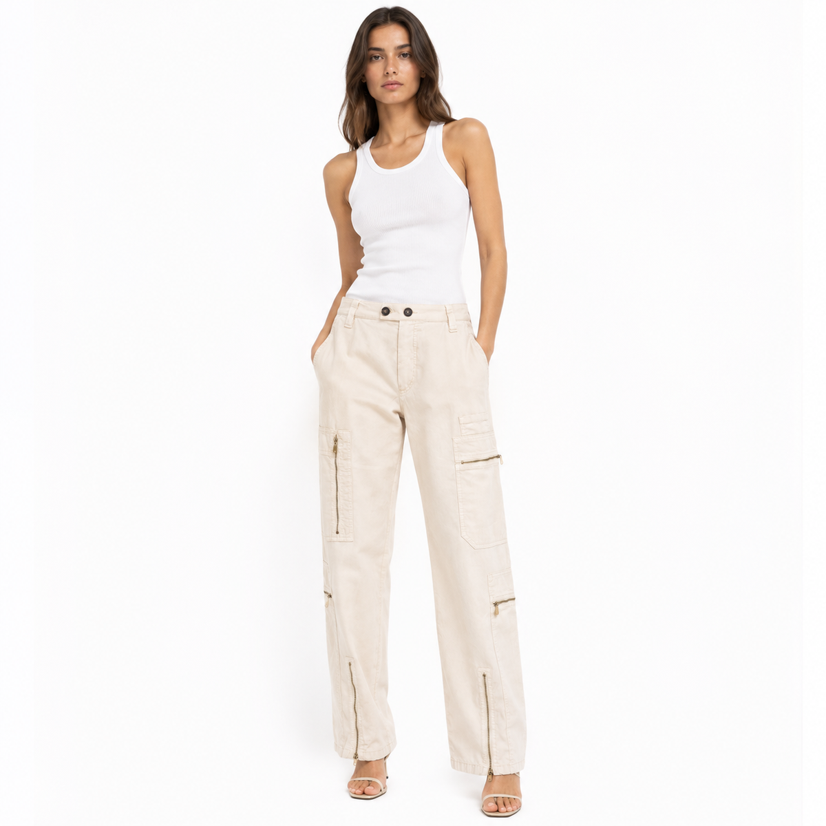Pinko Women Trousers Matese Beige