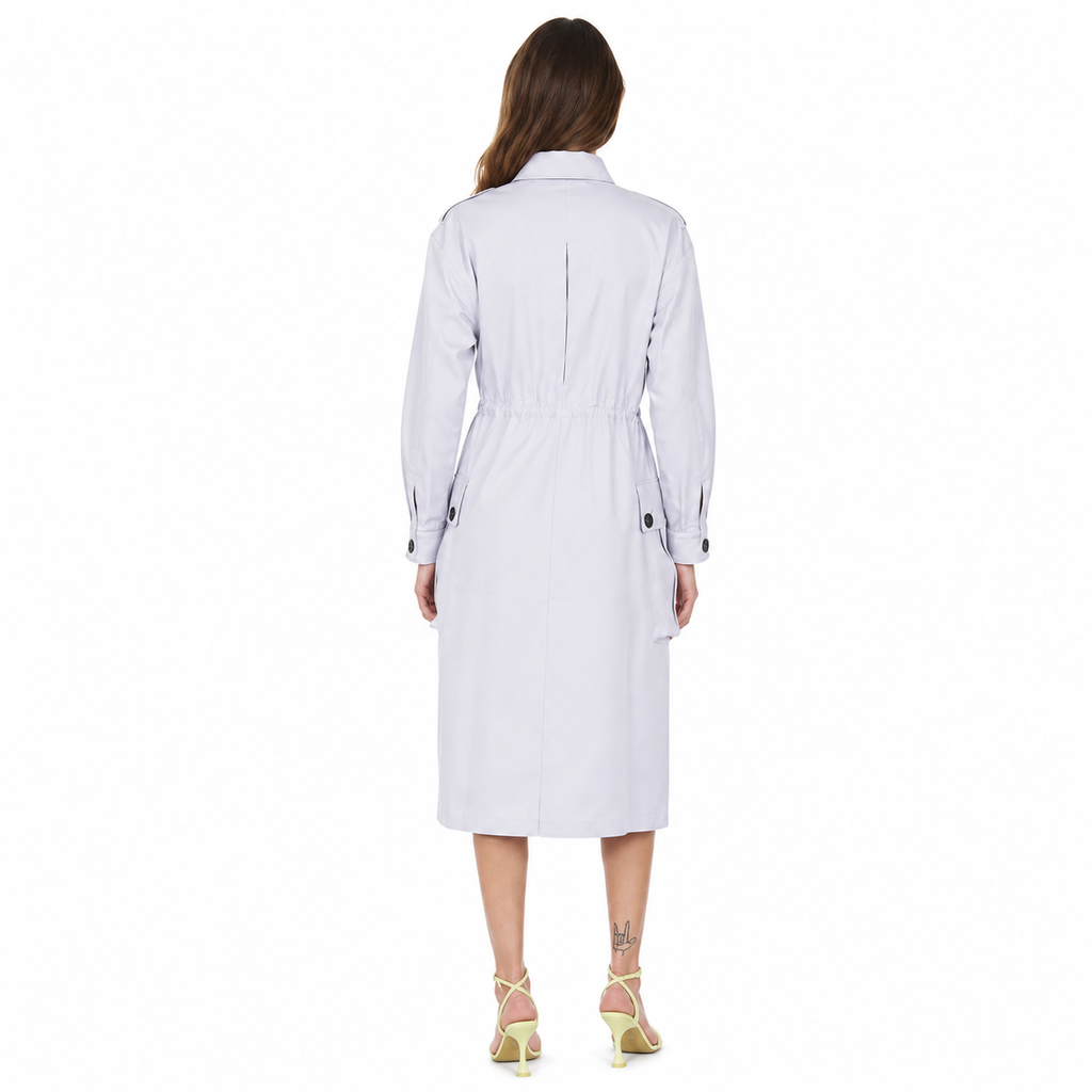 Patrizia Pepe Women Coat Liliac Grey