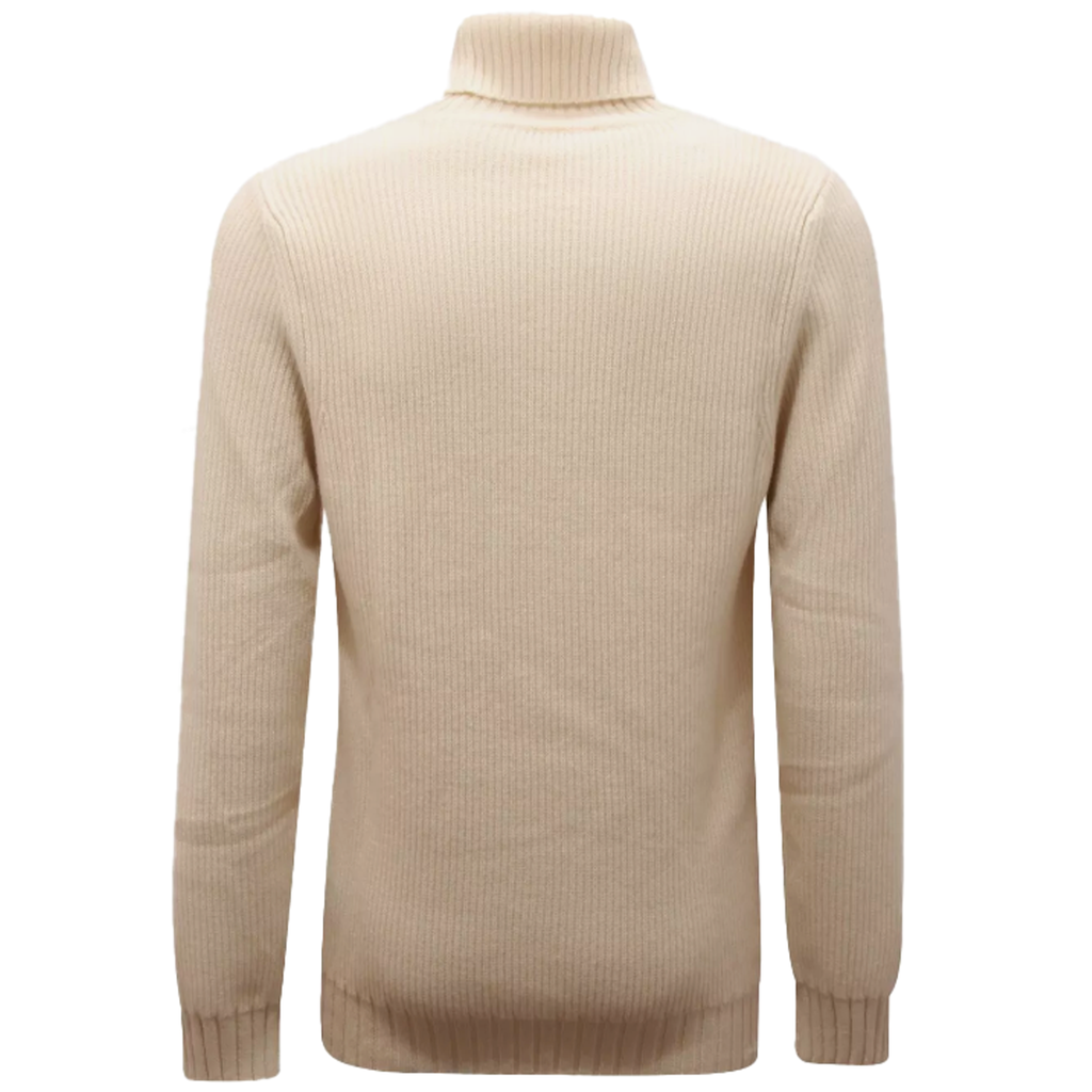 Alpha Studio Men Knit Turtleneck White