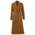 Loro Piana Fabric Women Coat Double-Breasted Camel