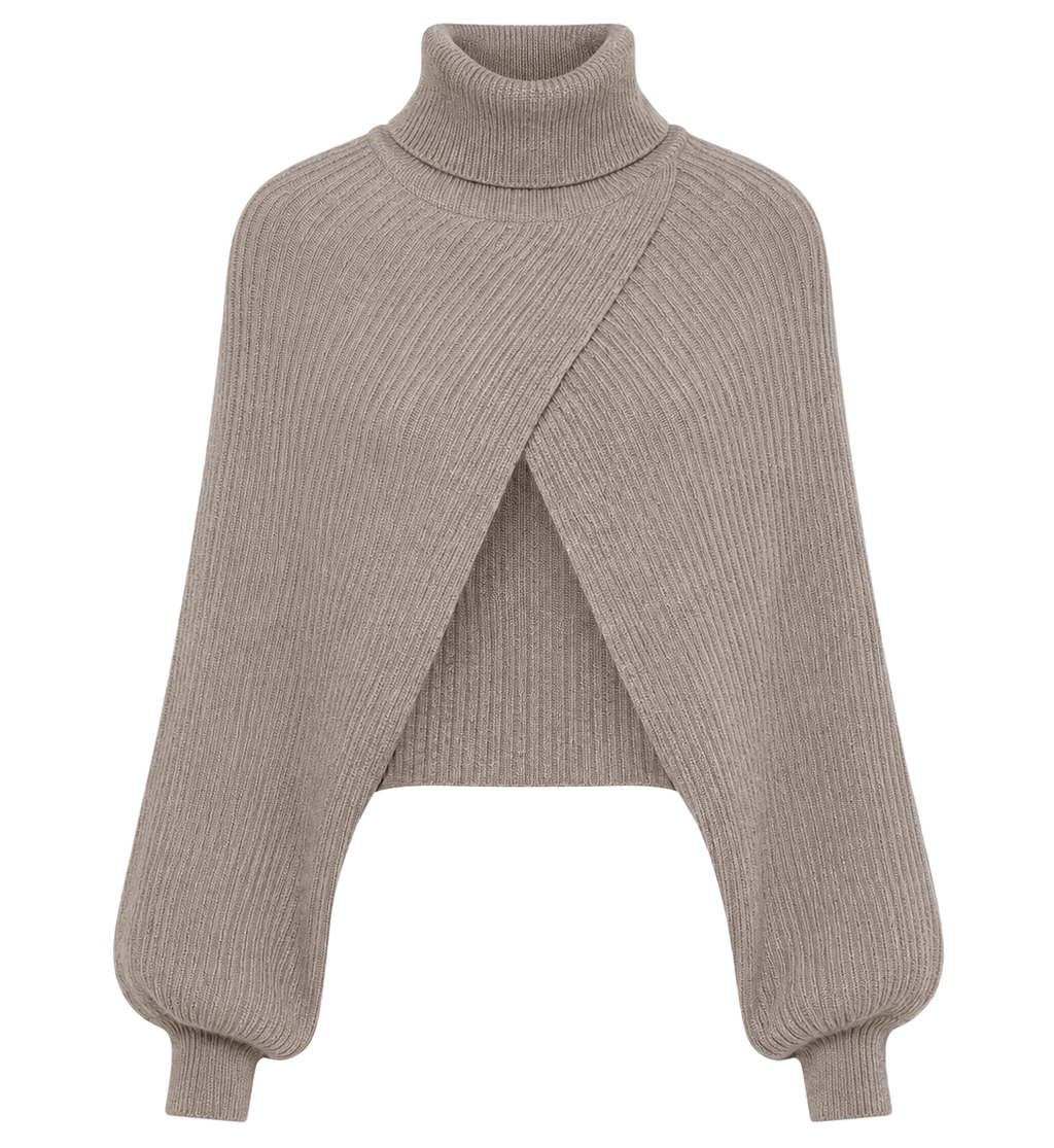Alpha Studio Women Turtleneck Coprispalle Coste Beige