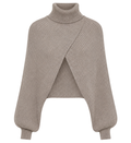 Alpha Studio Women Turtleneck Coprispalle Coste Beige