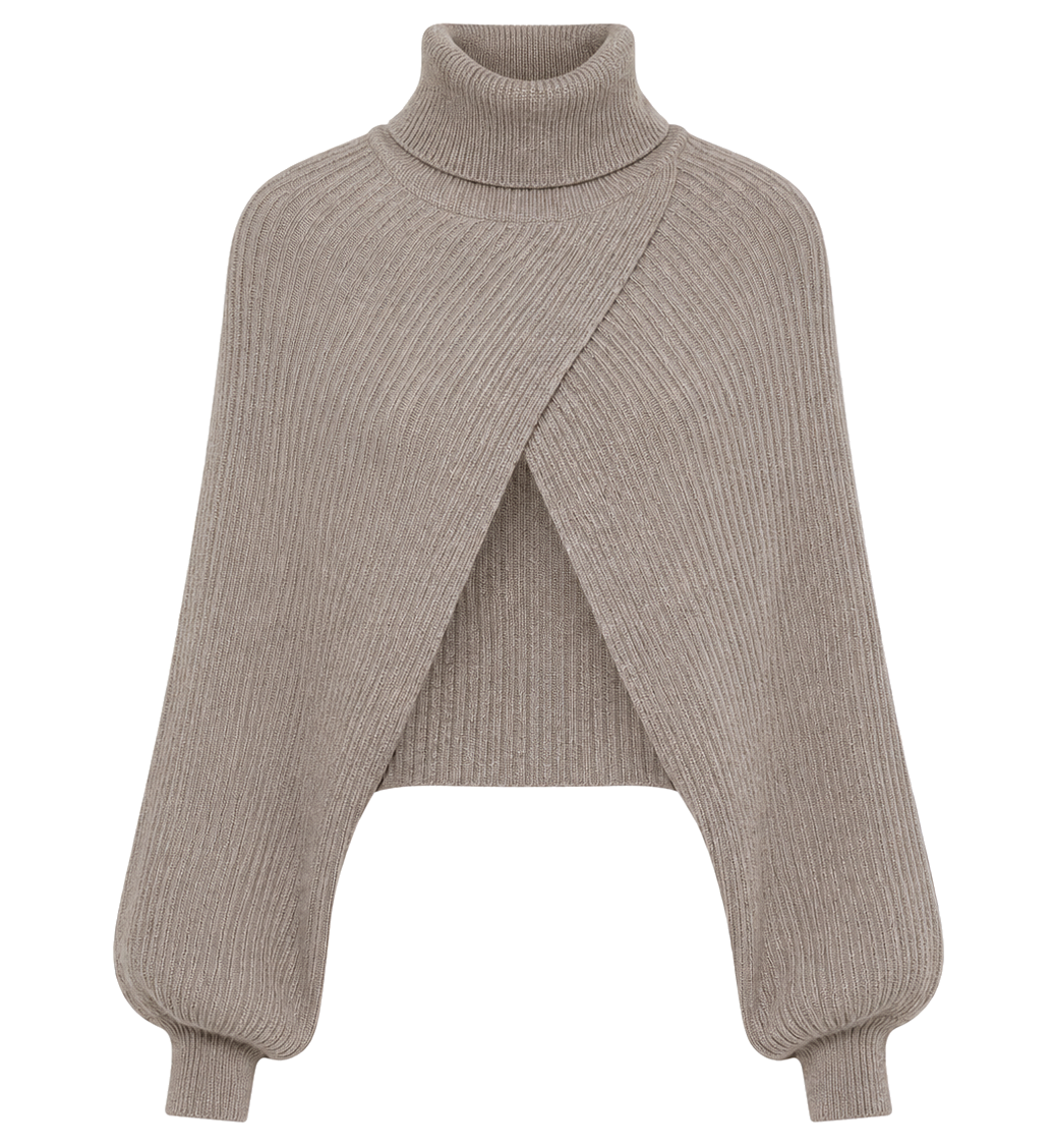 Alpha Studio Women Turtleneck Coprispalle Coste Beige