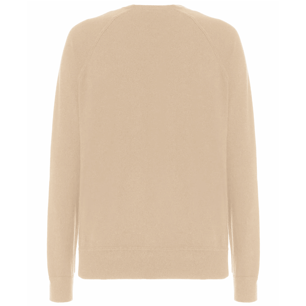 Malo Men Crew Neck Blend Cashmere Sweaters Beige