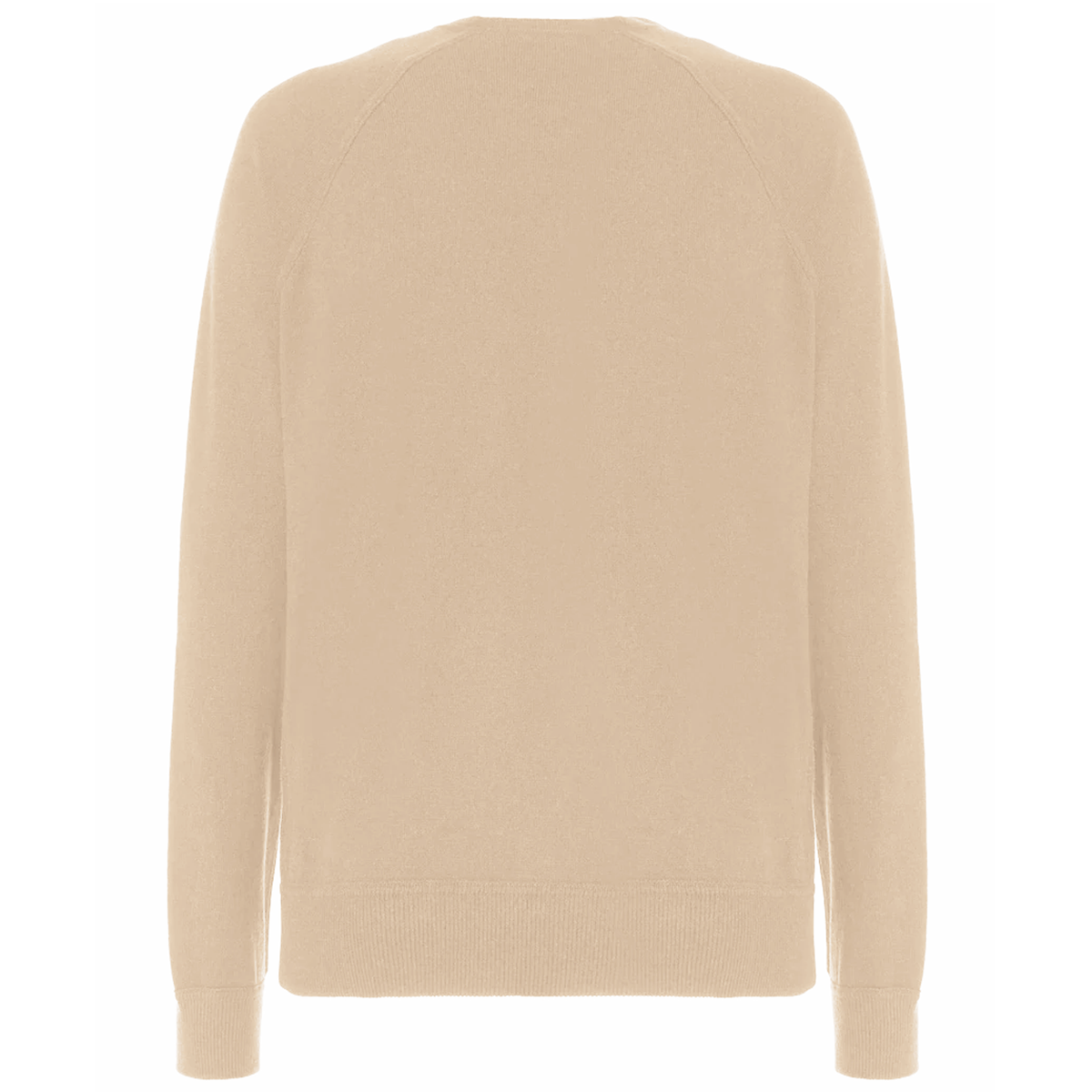 Malo Men Crew Neck Blend Cashmere Sweaters Beige