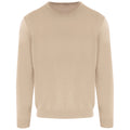 Malo Men Crew Neck Blend Cashmere Sweaters Beige