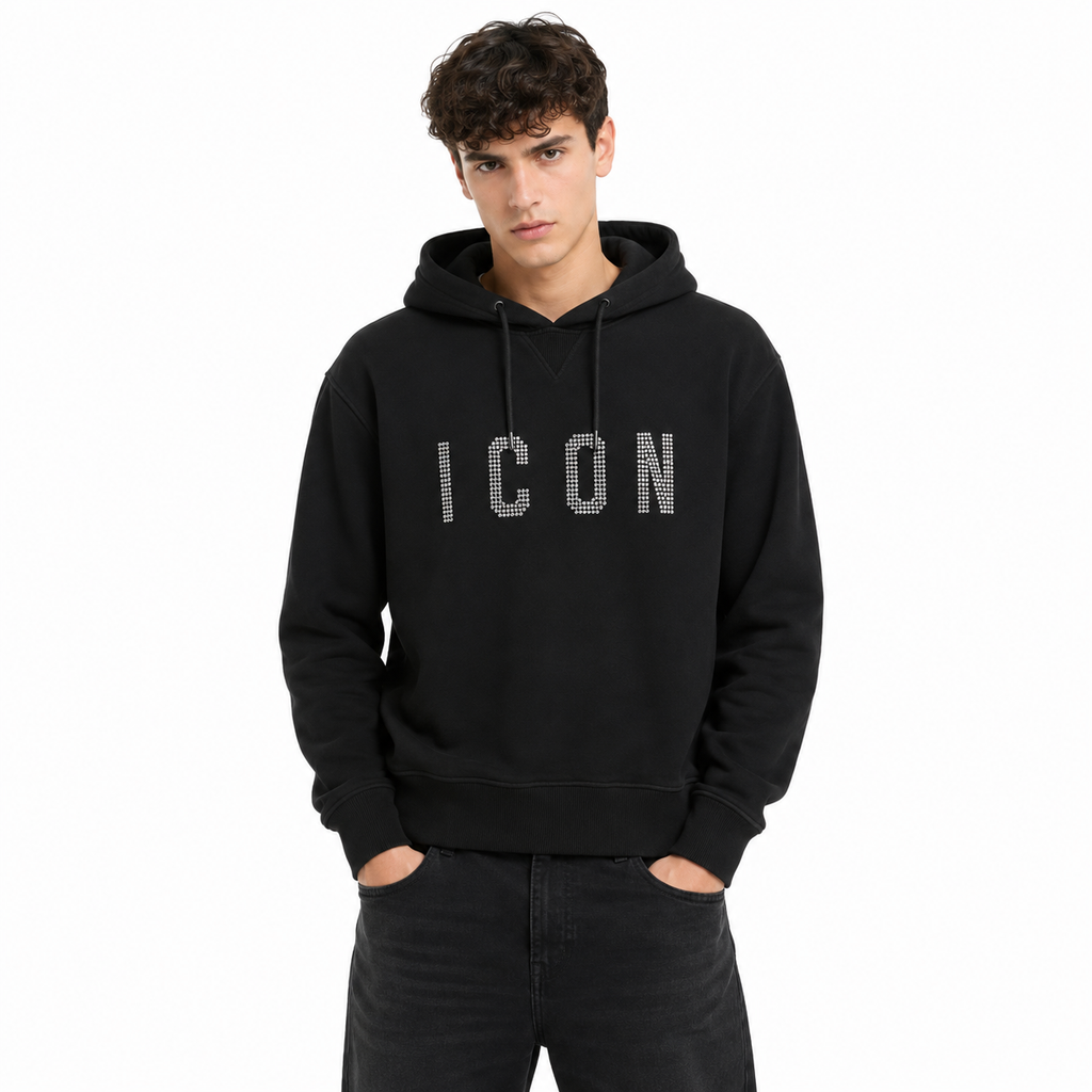 Dsquared2 Men Sweatshirt Strass Black