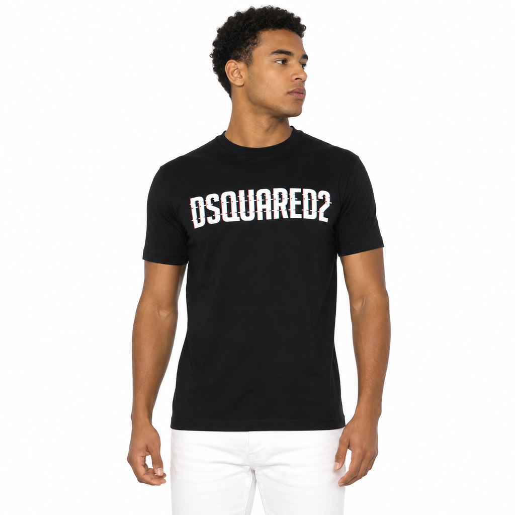 Dsquared2 Men T-Shirt Glitch Black