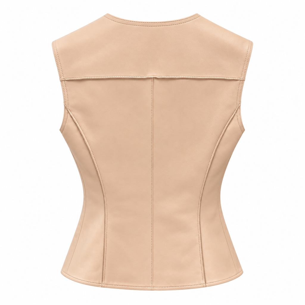 Dolce & Gabbana Women Vest Leather Beige