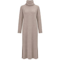 Alpha Studio Women Dress Long Turtleneck Greige Beige