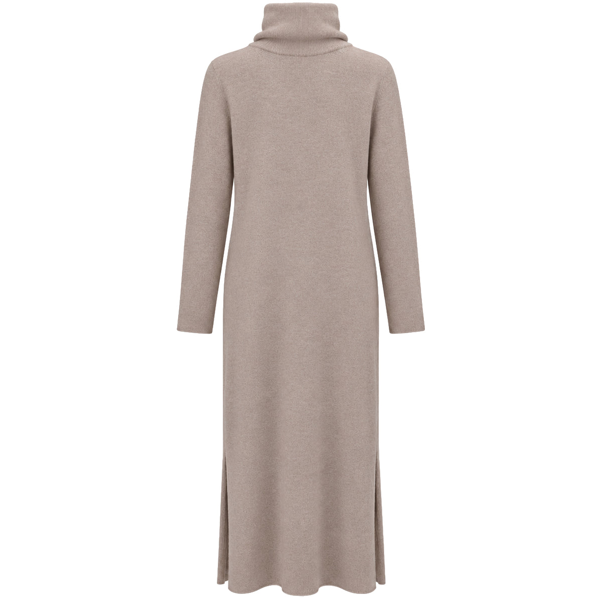 Alpha Studio Women Dress Long Turtleneck Greige Beige