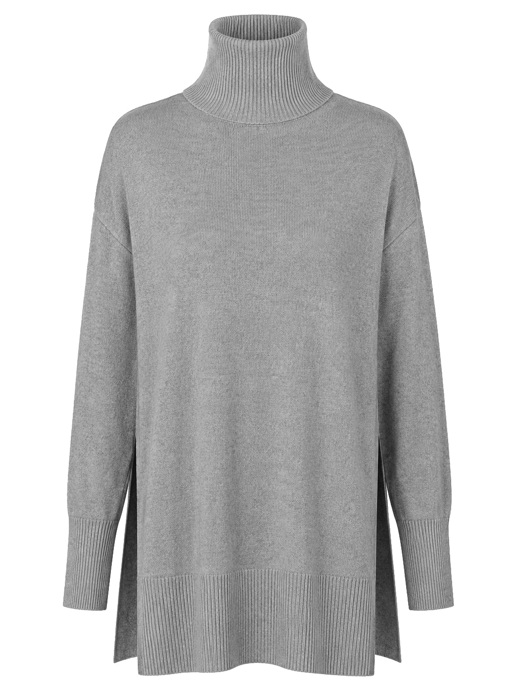 Alpha Studio Women Turtleneck Mix Shapes Grey
