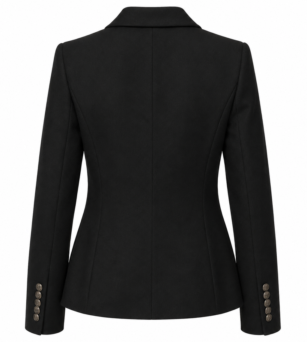 Loro Piana Fabric Women Jacket Double-Breasted Black