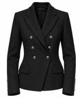 Loro Piana Fabric Women Jacket Double-Breasted Black
