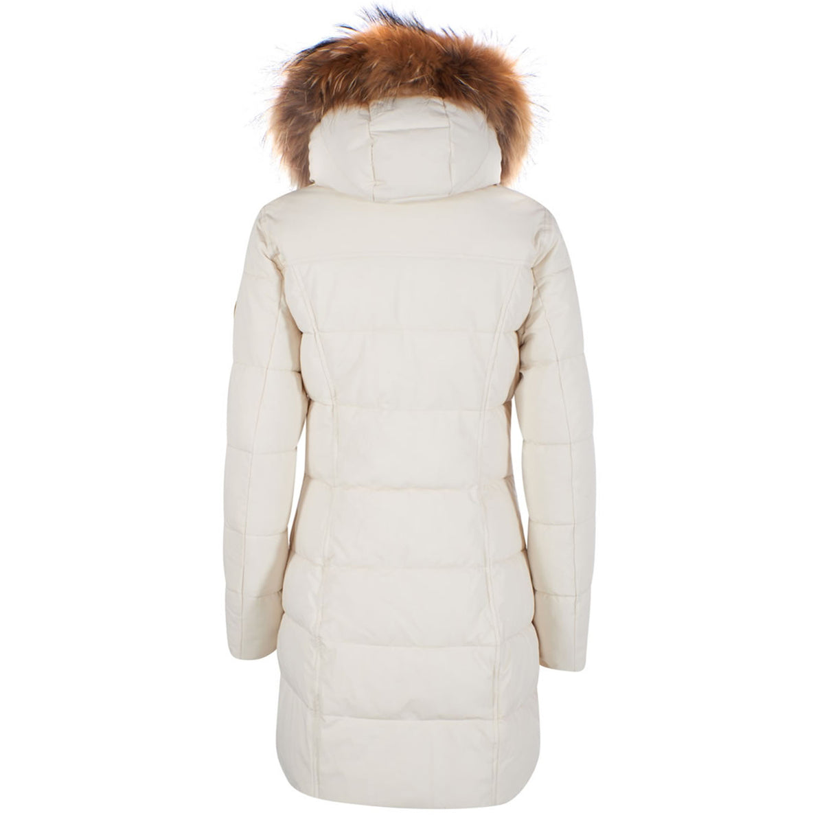 Yes Zee Women Down Jacket Long Cream White