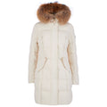 Yes Zee Women Down Jacket Long Cream White