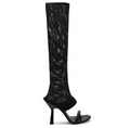 Patrizia Pepe Women Stivaletti Tulle Ankle Boots Black