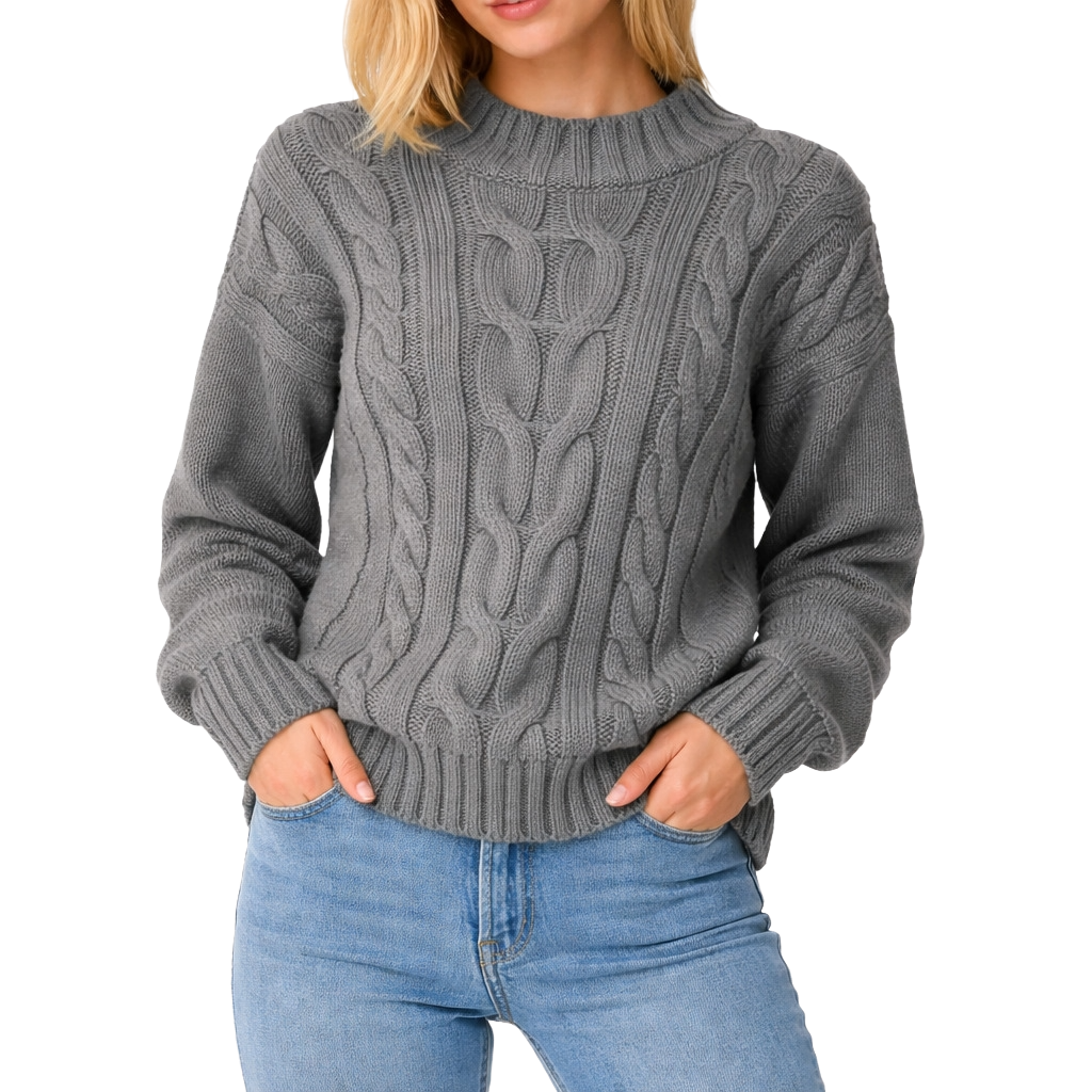 Hinnominate Women Knit Turtleneck Grey