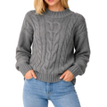 Hinnominate Women Knit Turtleneck Grey