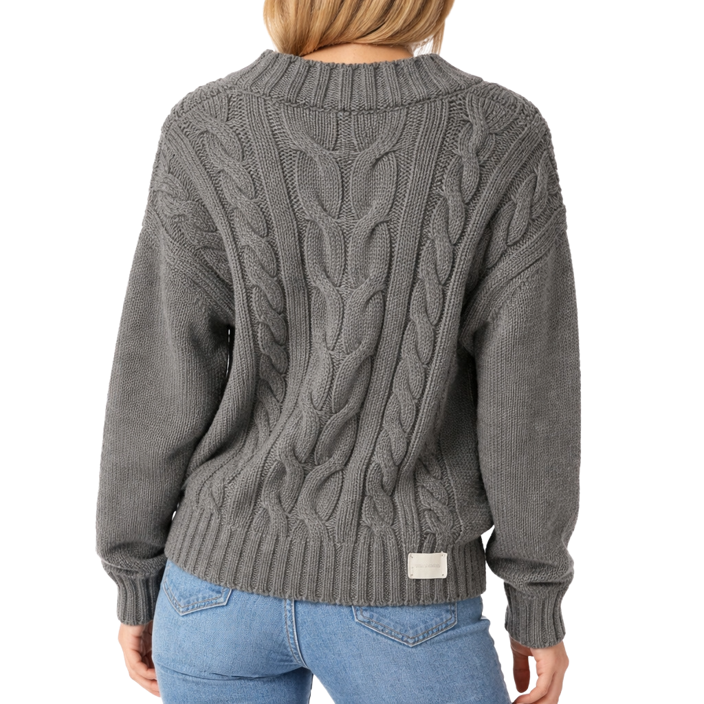 Hinnominate Women Knit Turtleneck Grey