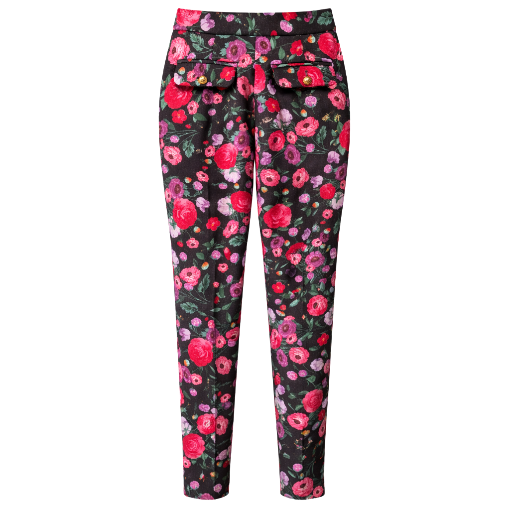 Elisabetta Franchi Women Trousers Motivo Fiori Multicolor