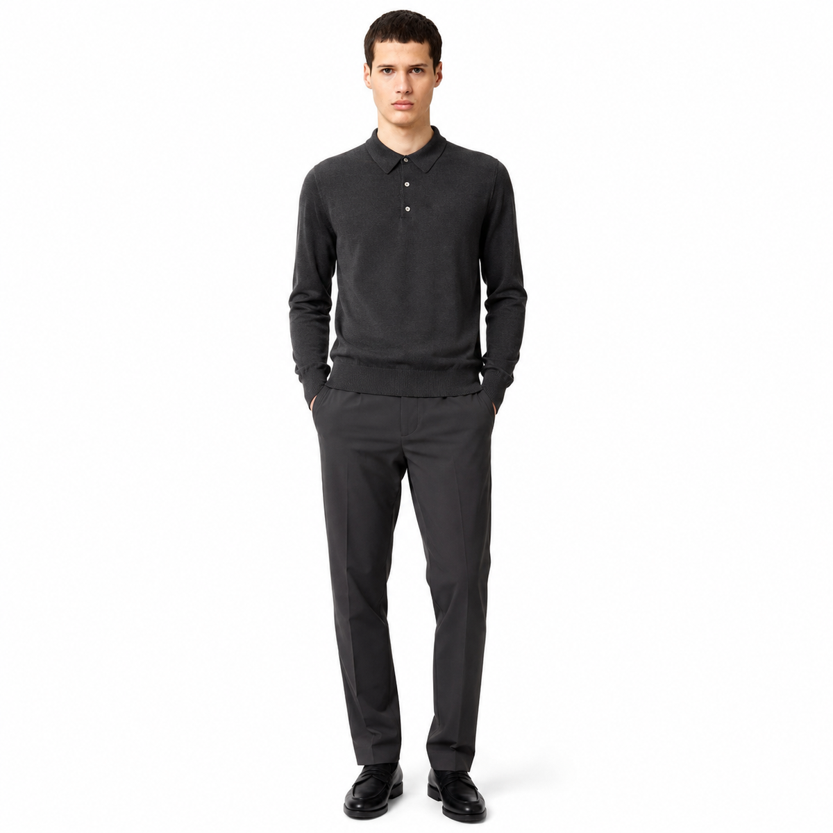 Alpha Studio Men Polo Ultrafine Grey