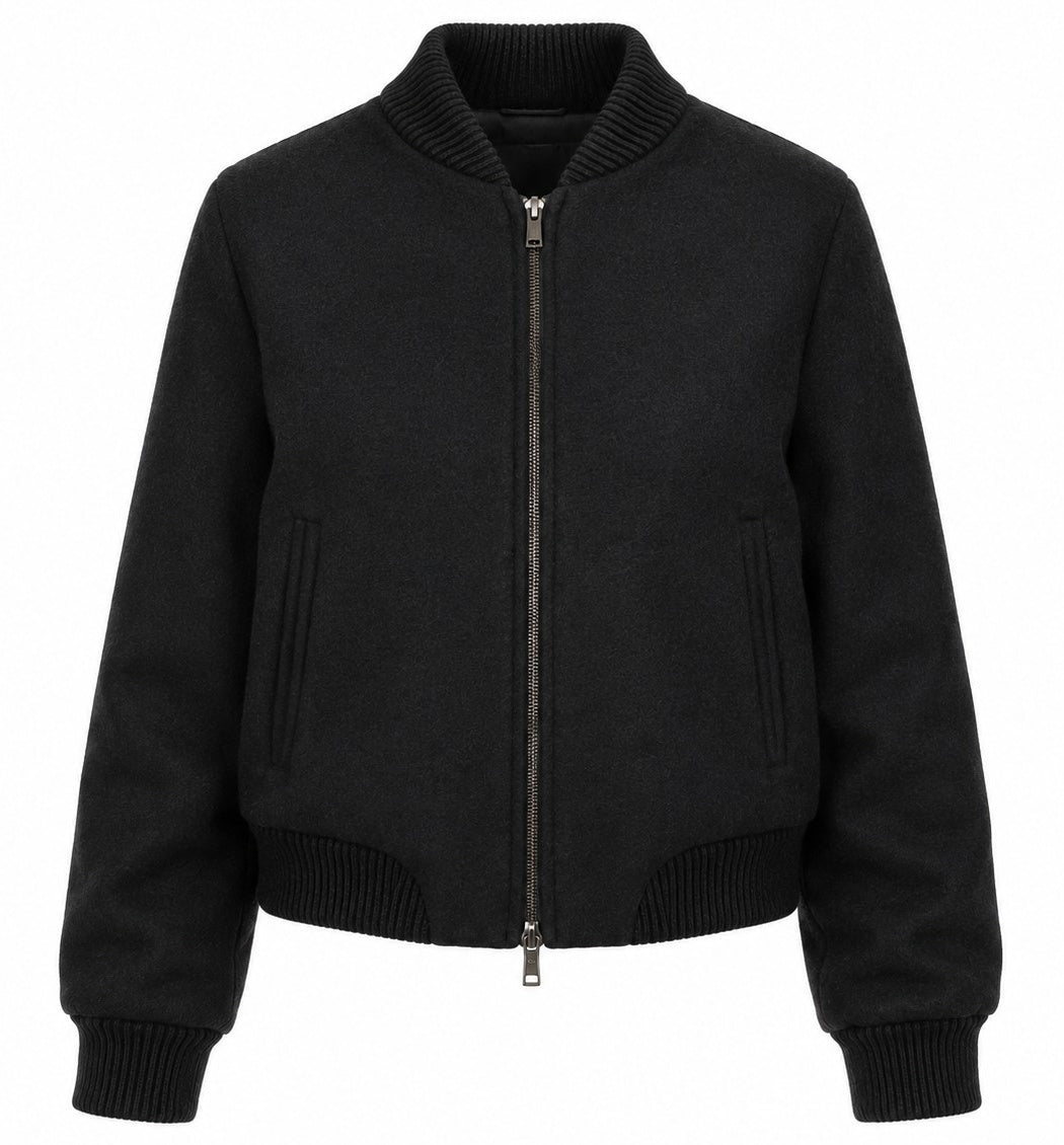 Loro Piana Fabric Women Bomber Black
