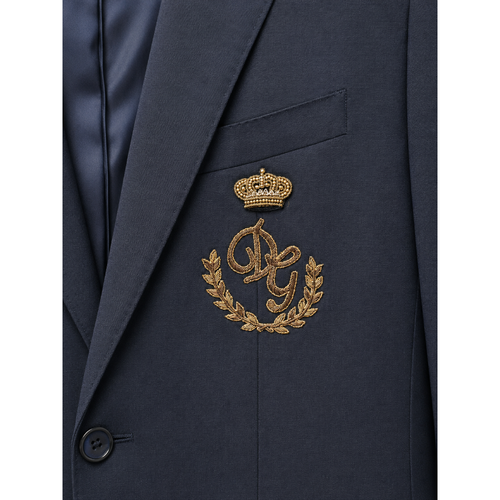 Dolce & Gabbana Men Jacket Single-Breasted Logata Blue