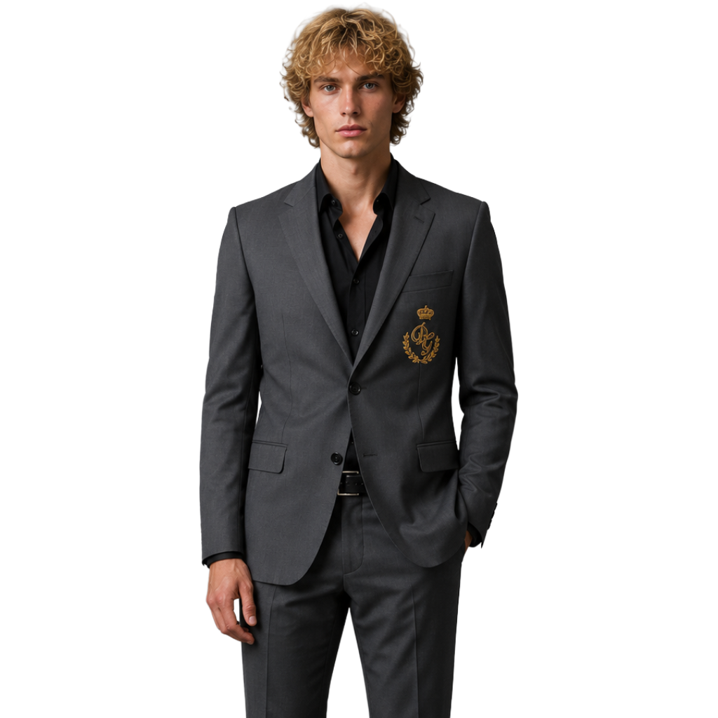 Dolce & Gabbana Men Jacket Single-Breasted Logata Blue
