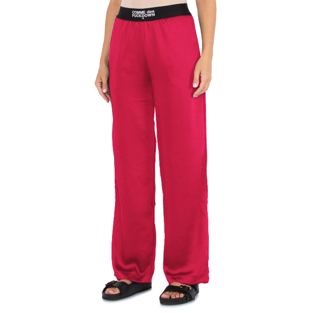 Comme Des Fuckdown Women Trousers Satin Fuxia Fuchsia
