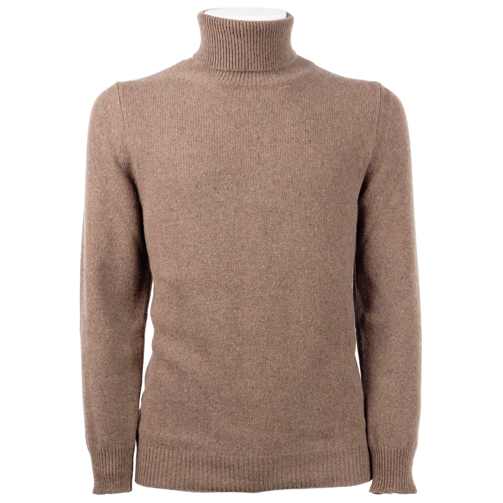 Emilio Romanelli Men Turtleneck Cashmere Brown