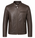 Schott NYC Men Jacket Leather Capra Brown