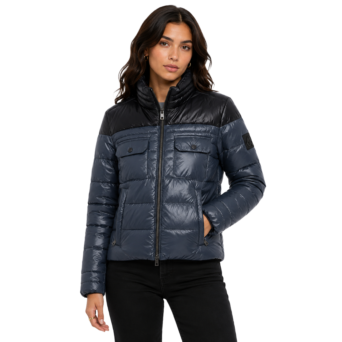 Moose knuckles Women Down Jacket Bicolor Black