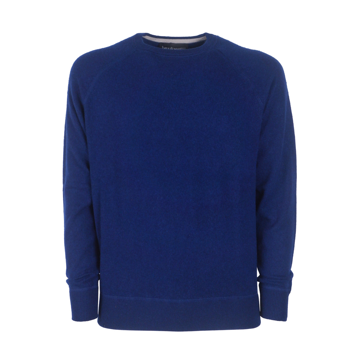 Emilio Romanelli Men Raglan Cut Sweaters Blue
