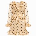 Valentino Garavani Women Dress Silk Polka Dot Beige