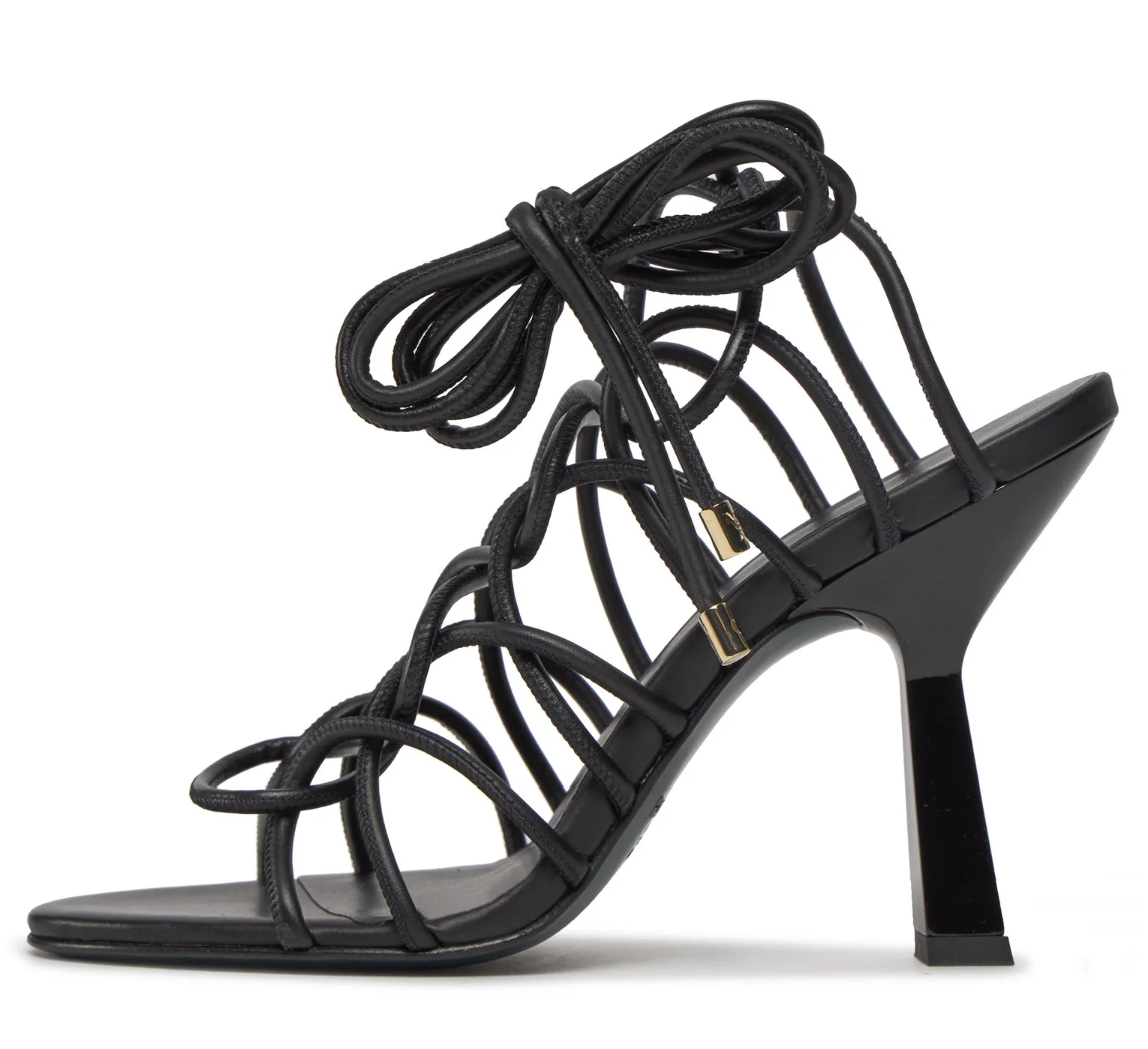 Patrizia Pepe Women Sandali Leather Intrecciata Sandals Black