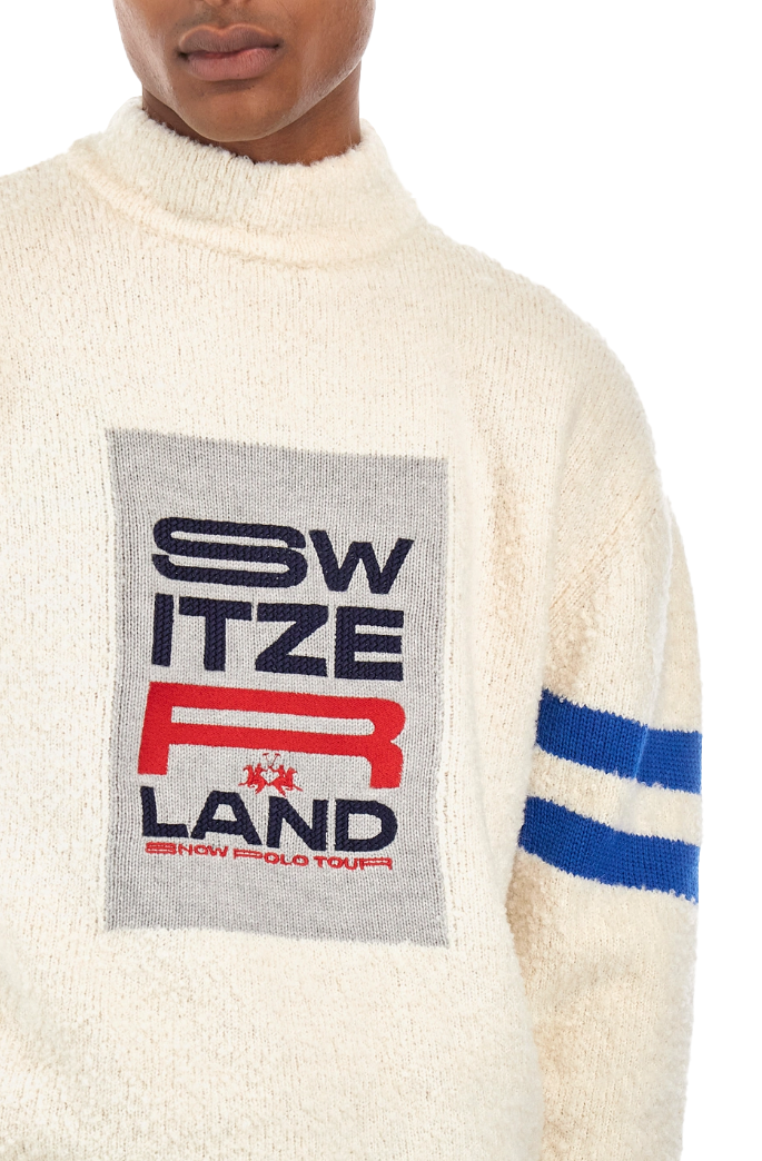 La Martina Men Turtle Neck Knit White