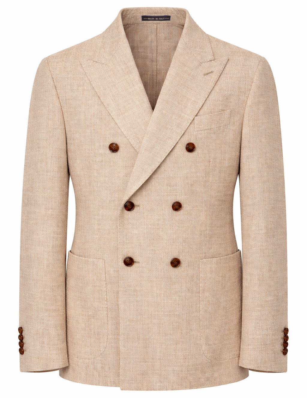 Loro Piana Fabric Men Jacket Double-Breasted Softime Beige