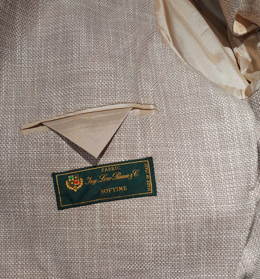Loro Piana Fabric Men Jacket Double-Breasted Softime Beige